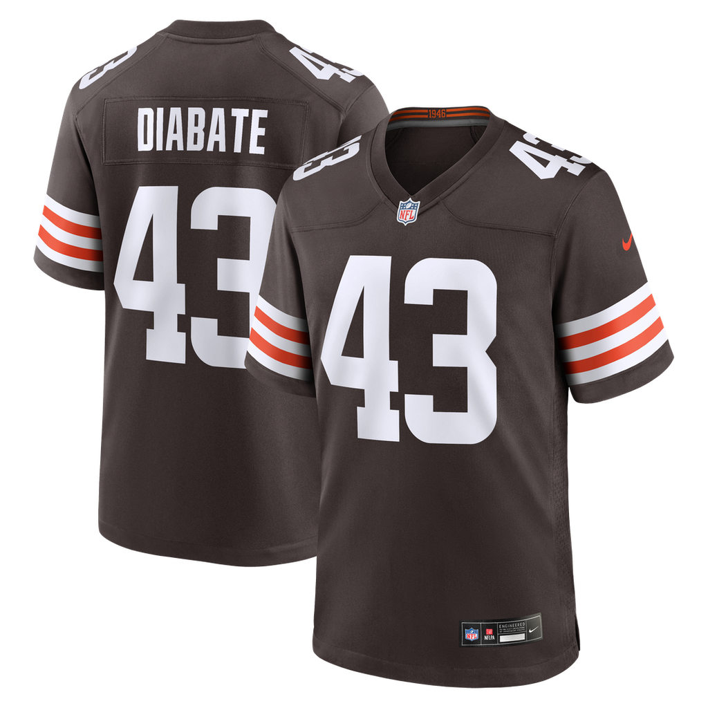 Mohamoud Diabate Cleveland Browns Nike Team Game Jersey - Brown