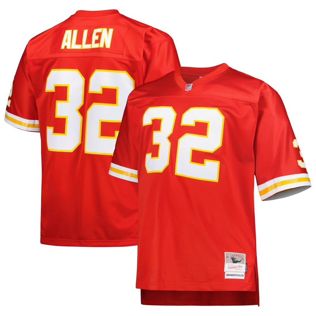 Marcus Allen Kansas City Chiefs Mitchell & Ness Big & Tall 1994 Retired Player Replica Official Jersey - Red