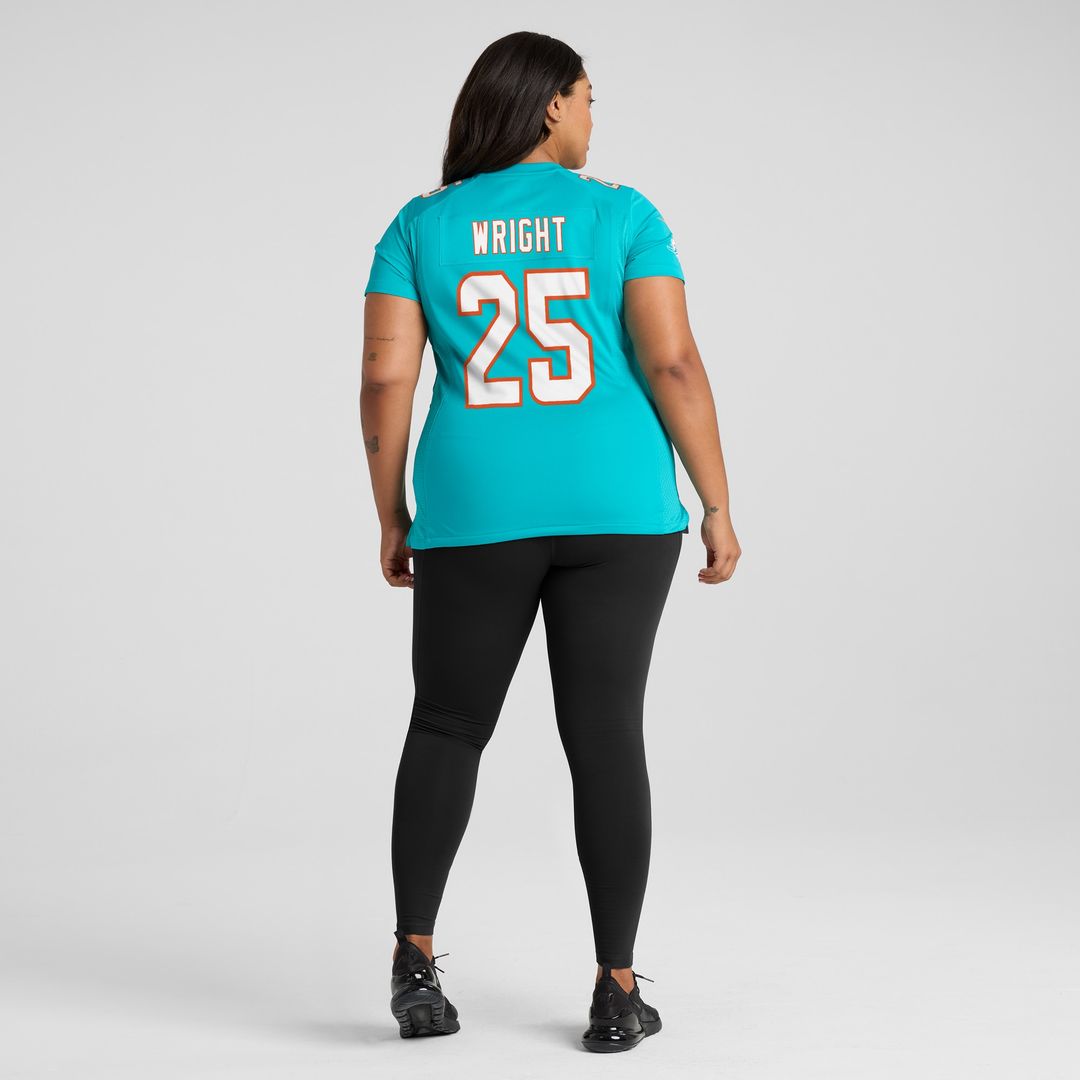 Jaylen Wright Miami Dolphins Nike Women's  Game Official Jersey -  Aqua
