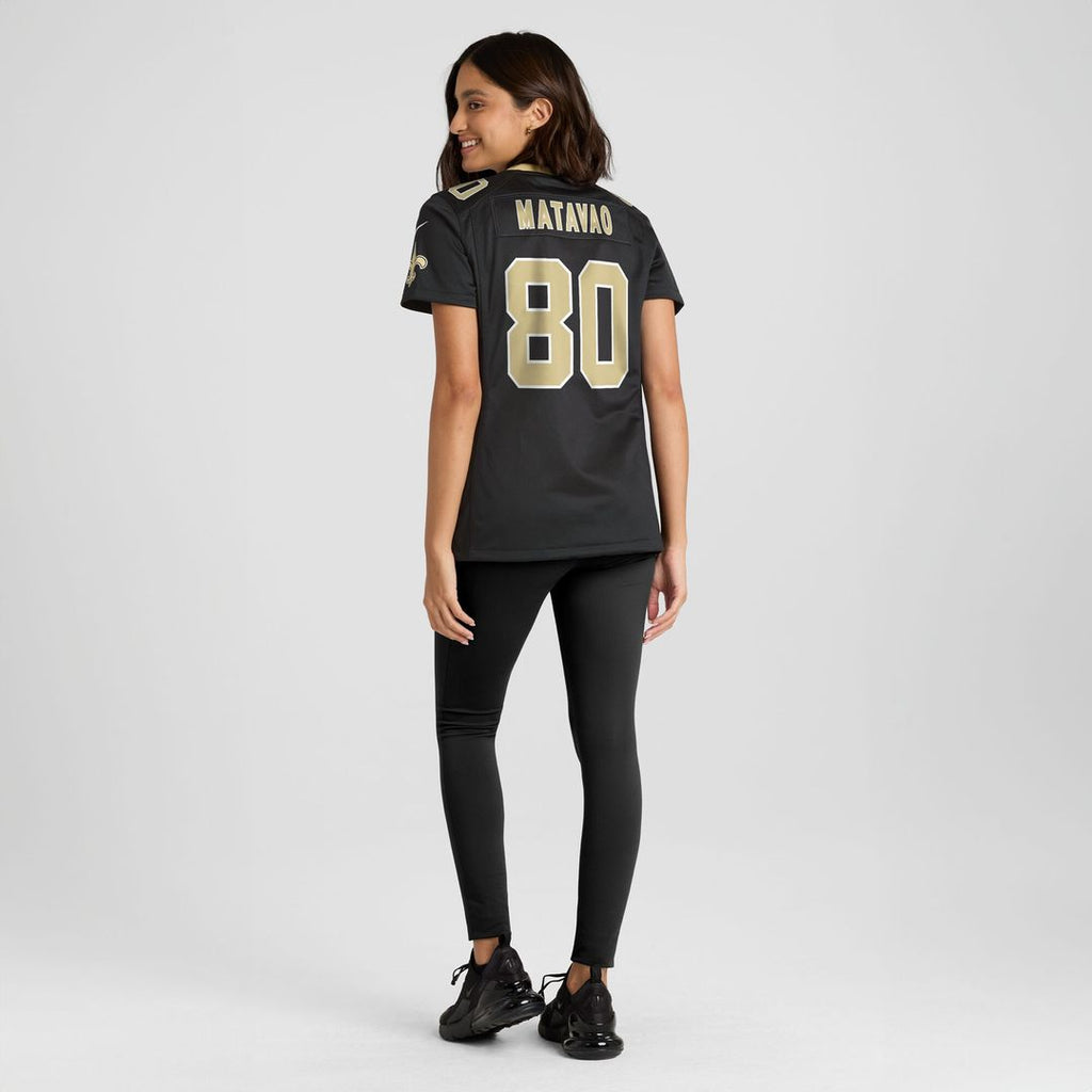 Moliki Matavao New Orleans Saints Nike Women's Team Game Official Jersey -  Black