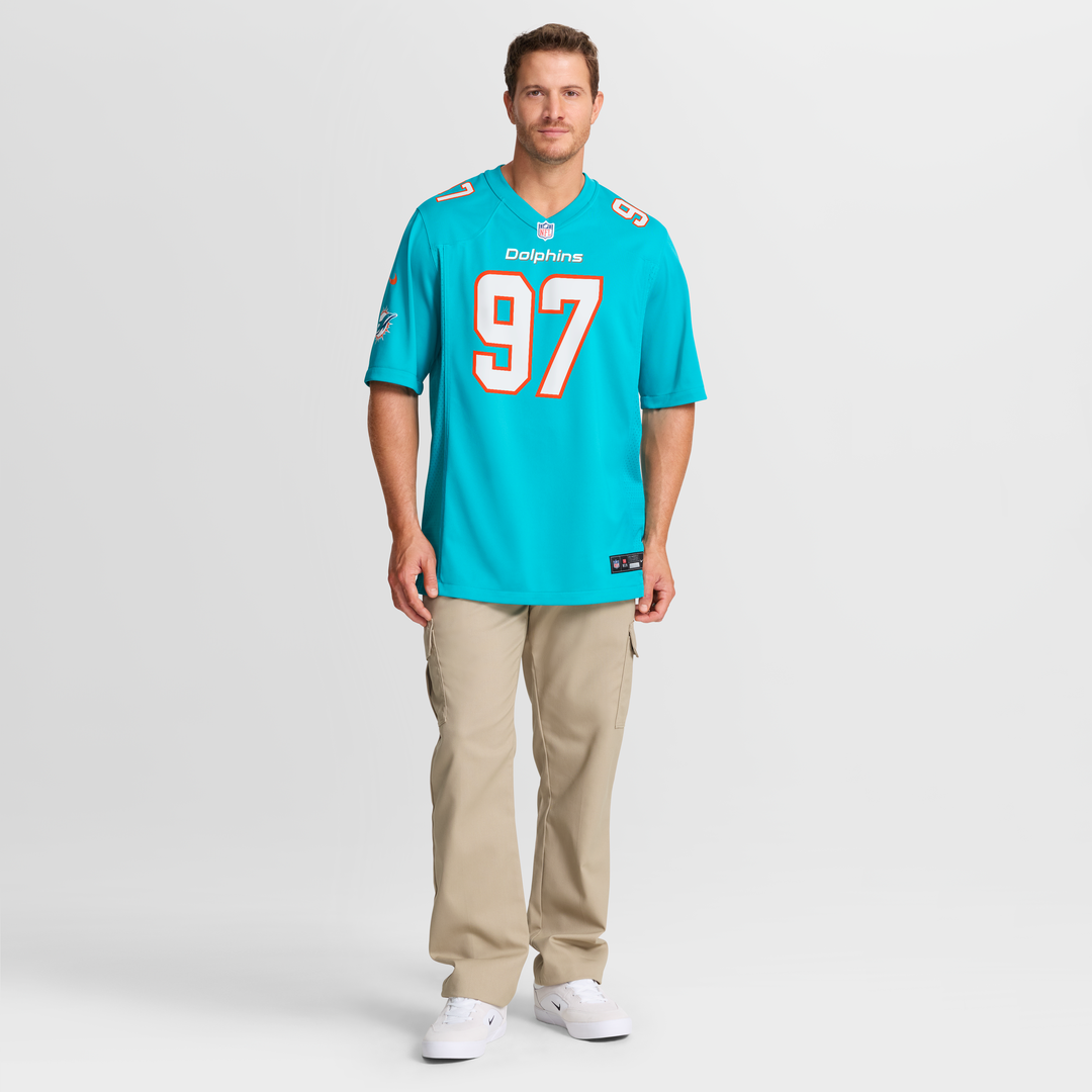 Rashard Lawrence Miami Dolphins Nike Team Game Jersey - Aqua