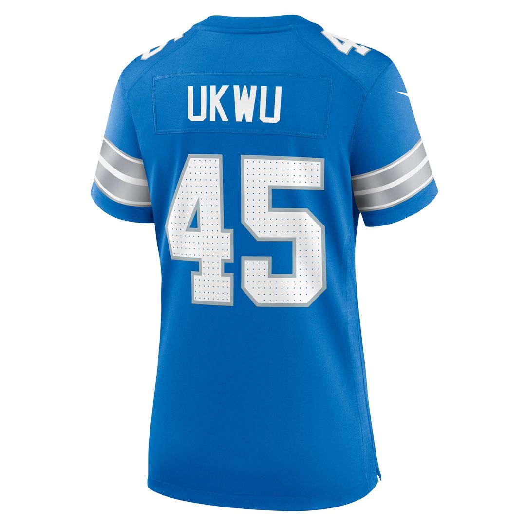 Isaac Ukwu Detroit Lions Nike Women's Game Jersey - Blue