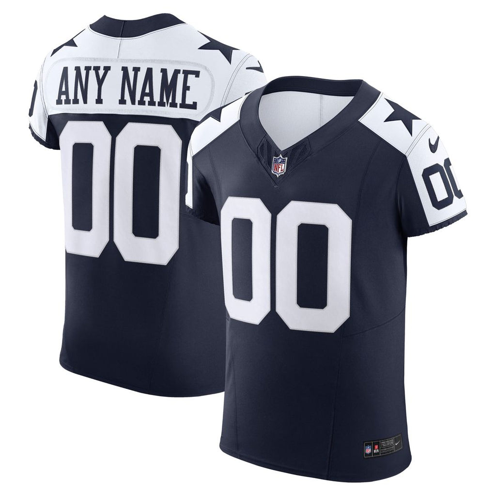 Dallas Cowboys Nike Vapor F.U.S.E. Elite Custom Official Jersey - Navy