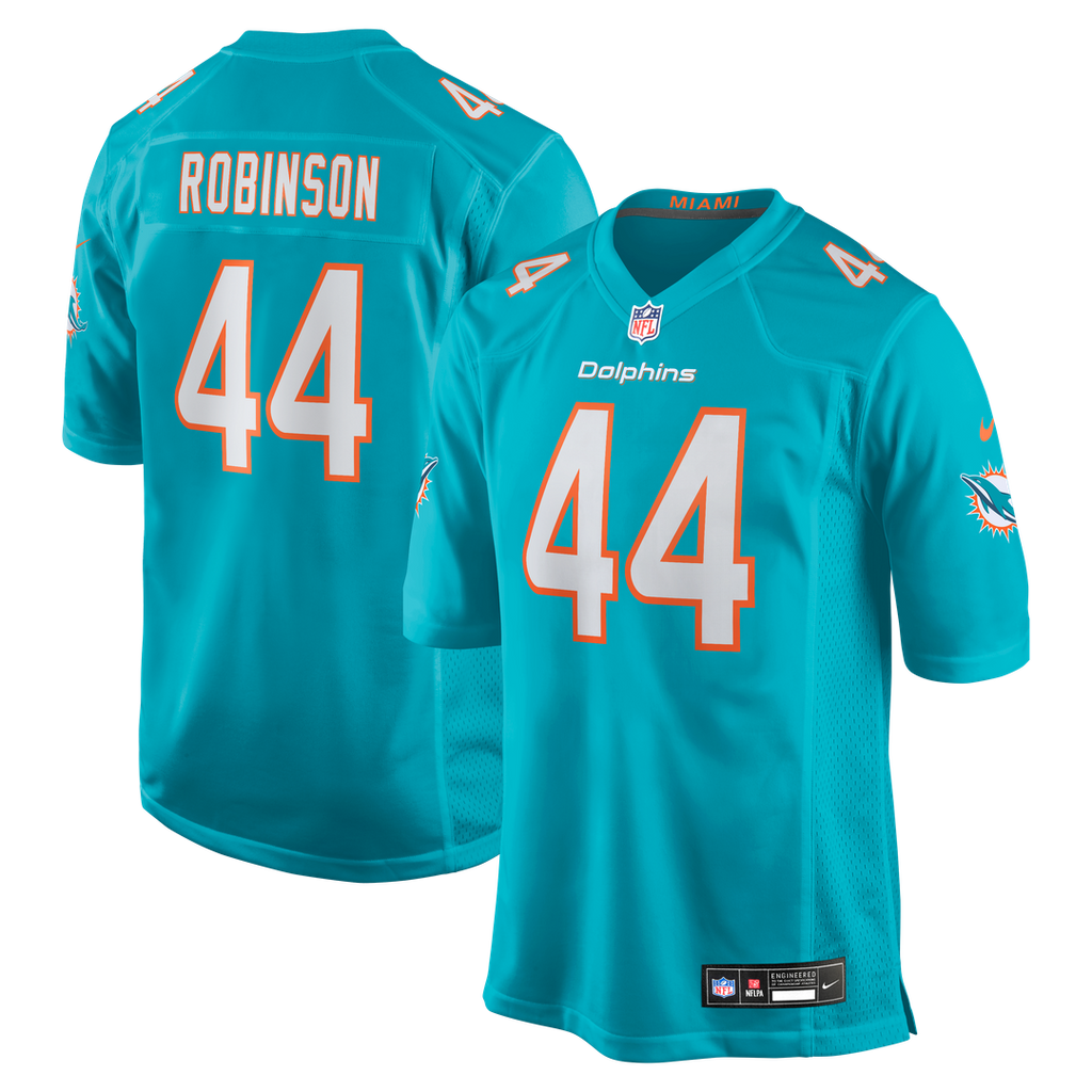 Chop Robinson Miami Dolphins Nike  Player Game Official Jersey - Aqua
