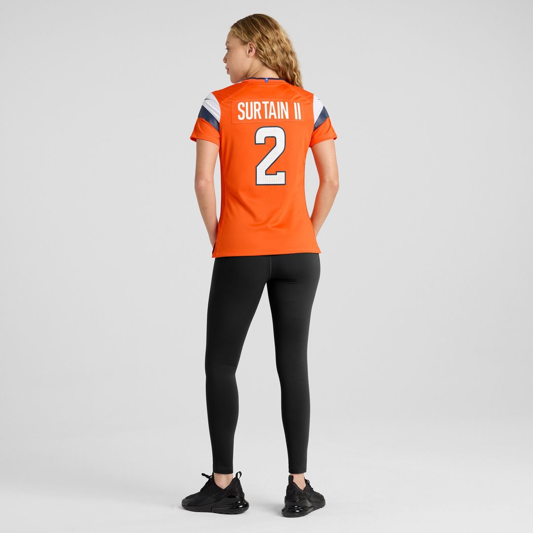 Patrick Surtain II Denver Broncos Nike Women's Team Game Jersey - Orange