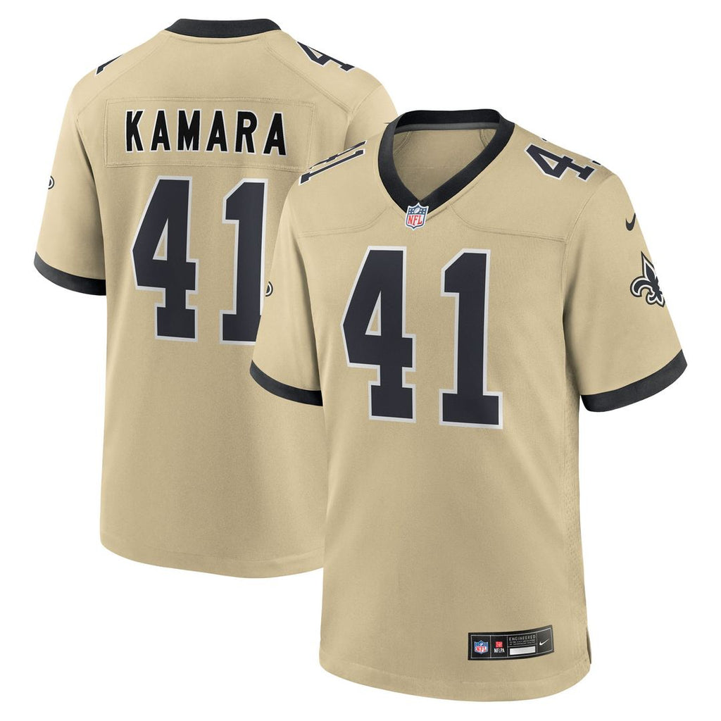 Alvin Kamara New Orleans Saints Nike Youth Gameday Golds Alternate Game Player Official Jersey - Gold