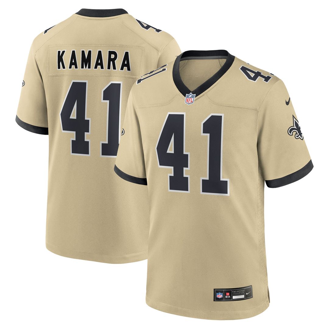 Alvin Kamara New Orleans Saints Nike Youth Gameday Golds Alternate Game Player Official Jersey - Gold