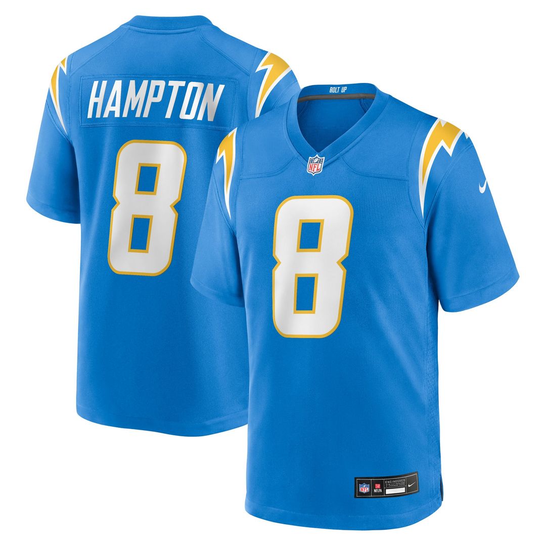 Omarion Hampton Los Angeles Chargers Nike Alternate Super Chargers Game Player Jersey - Navy