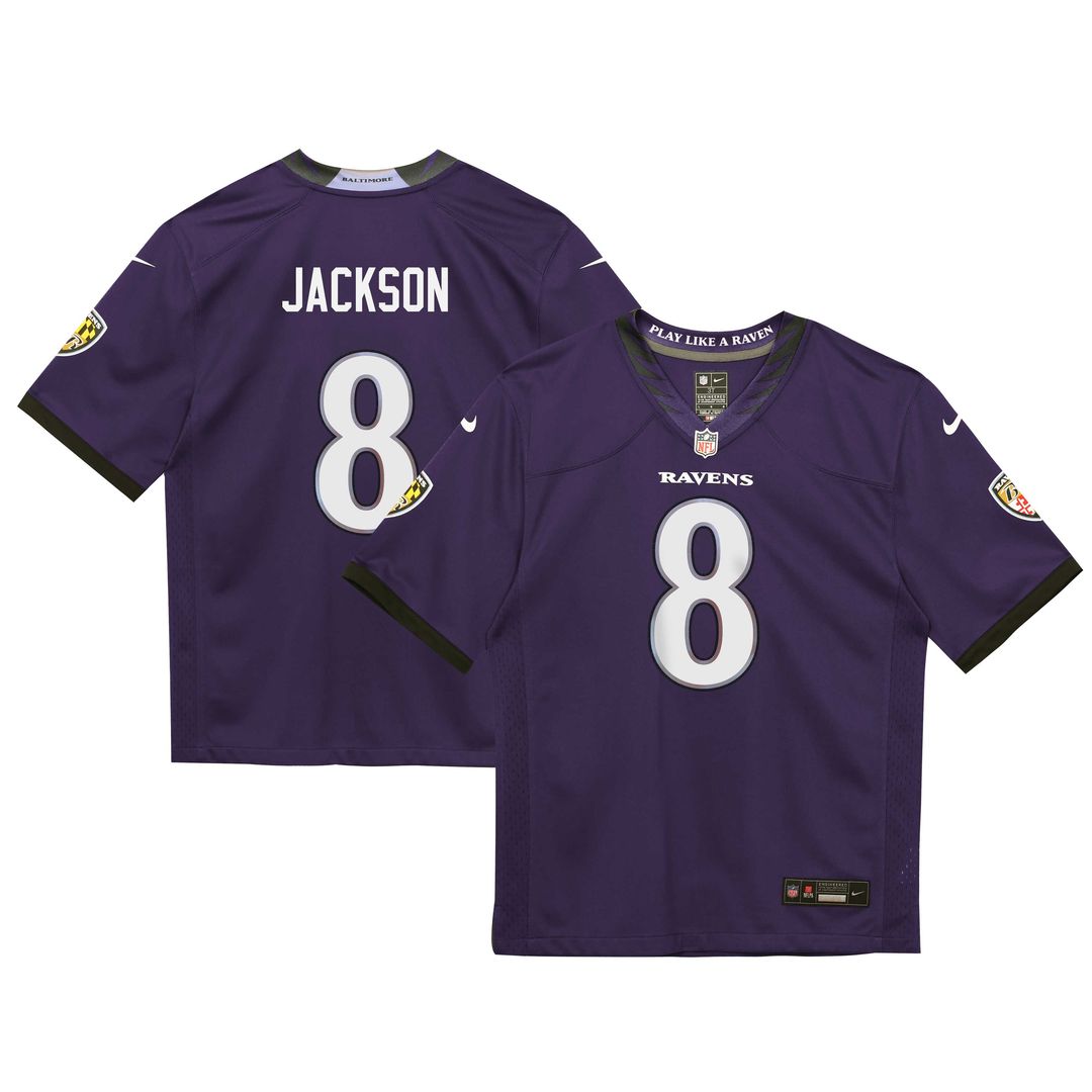 Lamar Jackson Baltimore Ravens Nike Preschool Team Game Official Jersey - Purple