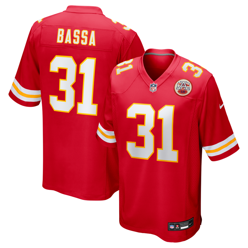 Jeffrey Bassa Kansas City Chiefs Nike Team Game Jersey - Red