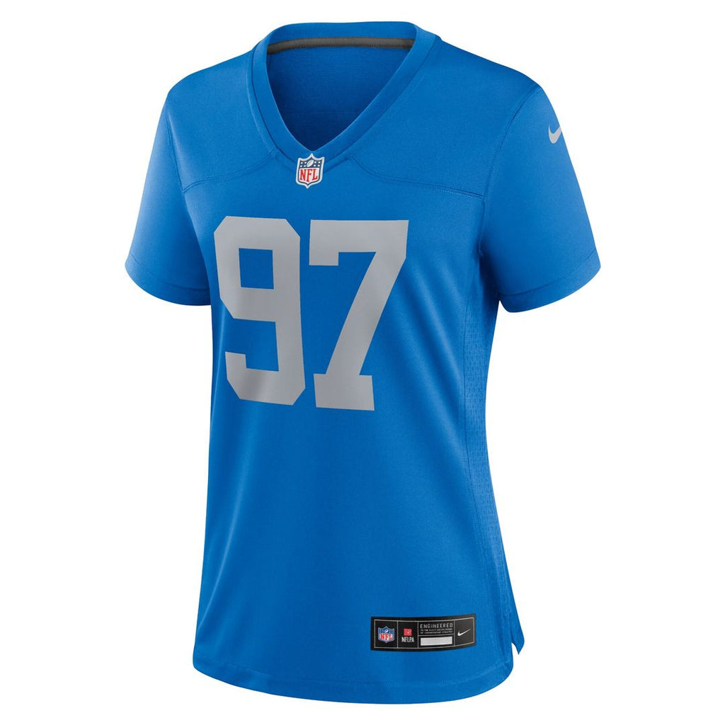 Aidan Hutchinson Detroit Lions Nike Women's Game Official Jersey - White