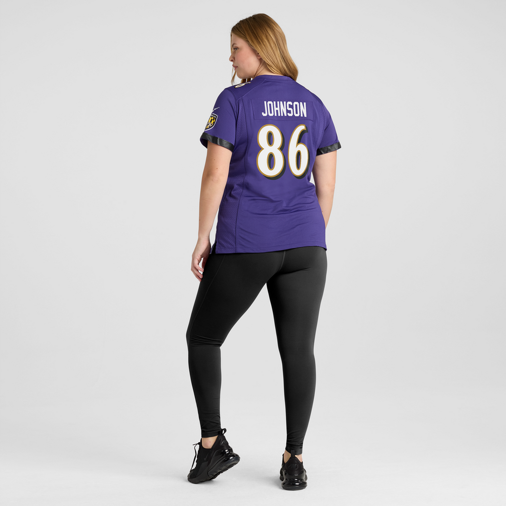 Cornelius Johnson Baltimore Ravens Nike Women's Team Game Official Jersey -  Purple