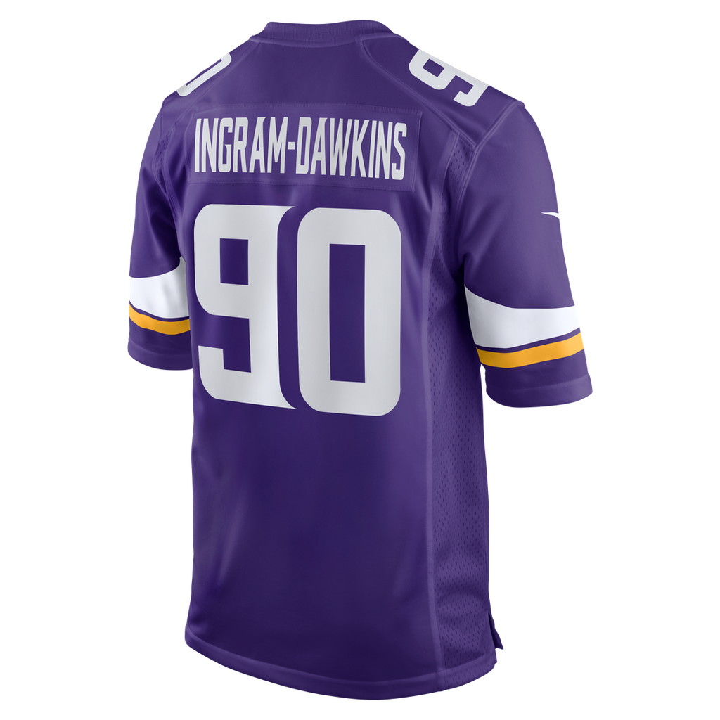 Tyrion Ingram-Dawkins Minnesota Vikings Nike Team Game Jersey - Purple