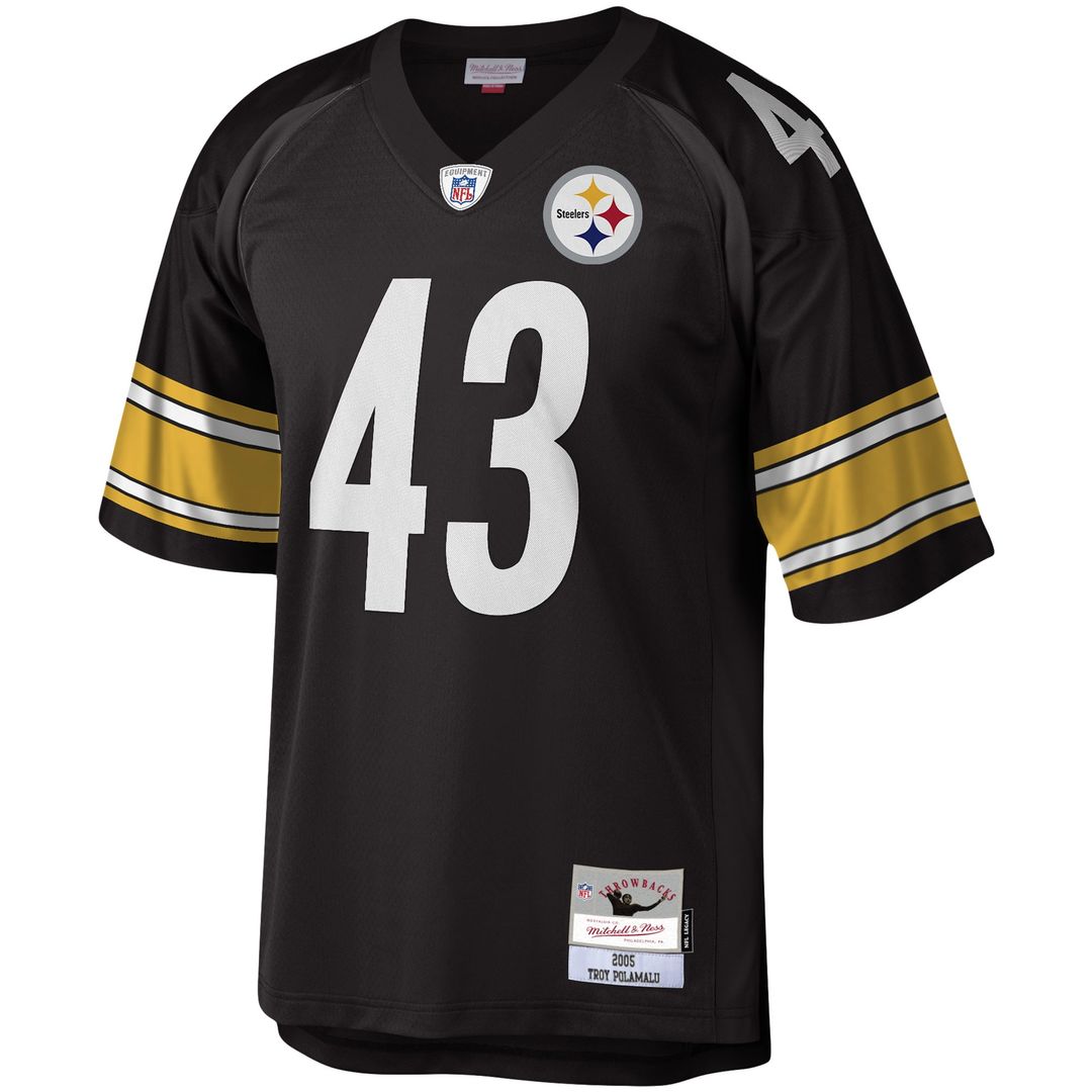 Troy Polamalu Pittsburgh Steelers Mitchell & Ness Legacy Replica Official Jersey - Black
