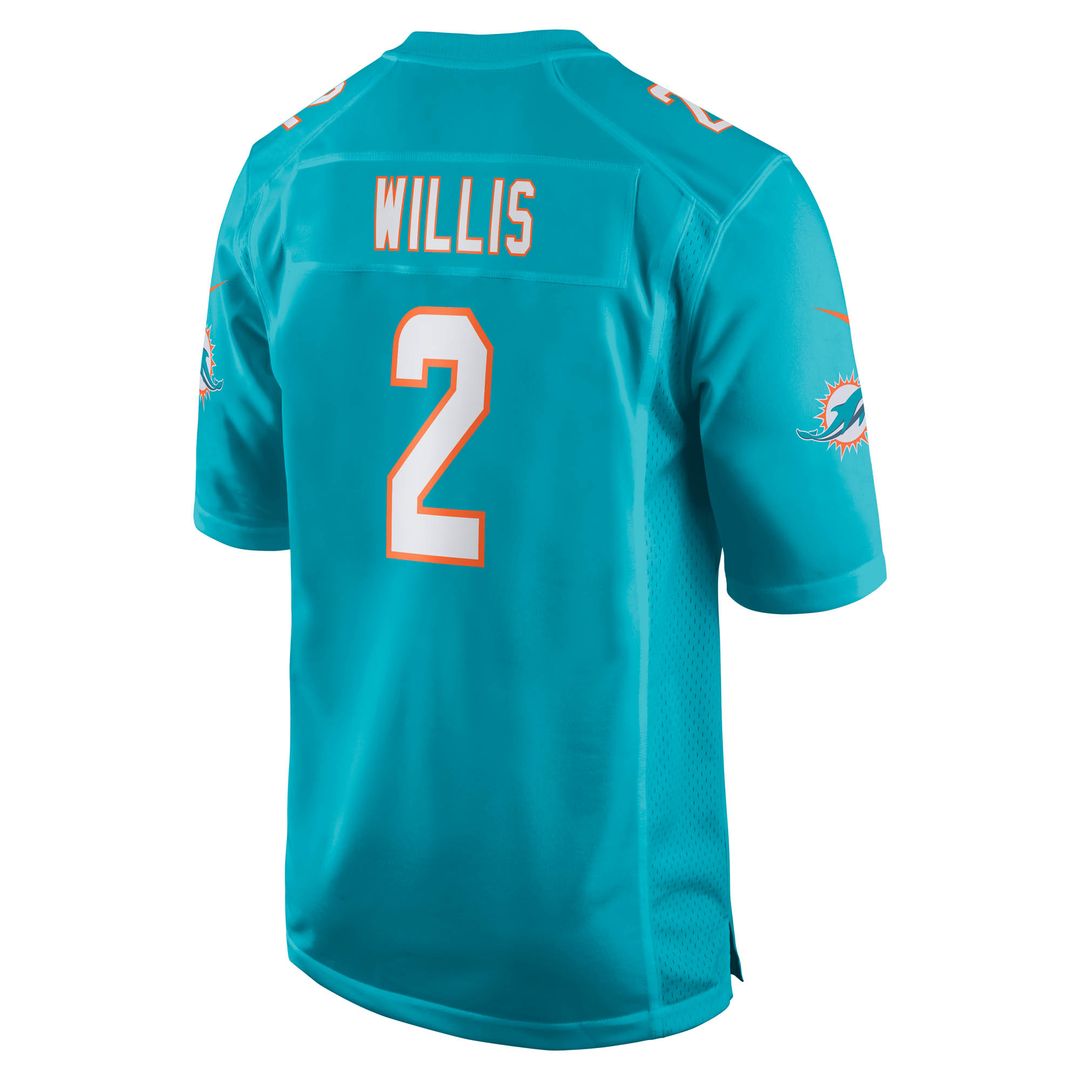 Malik Willis Miami Dolphins Nike Game Official Jersey - Aqua
