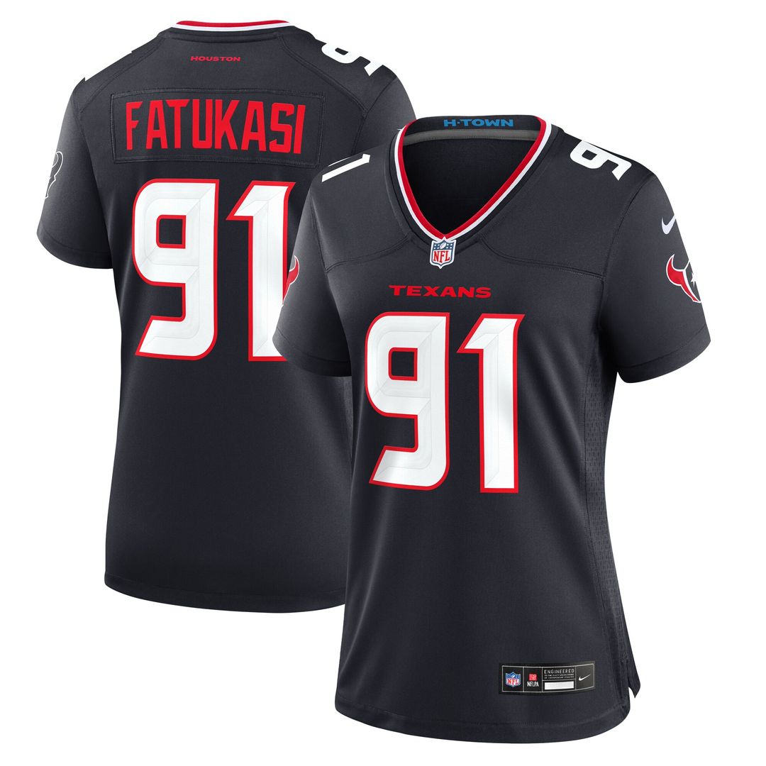 Folorunso Fatukasi Houston Texans Nike Women's Team Game Official Jersey -  Navy