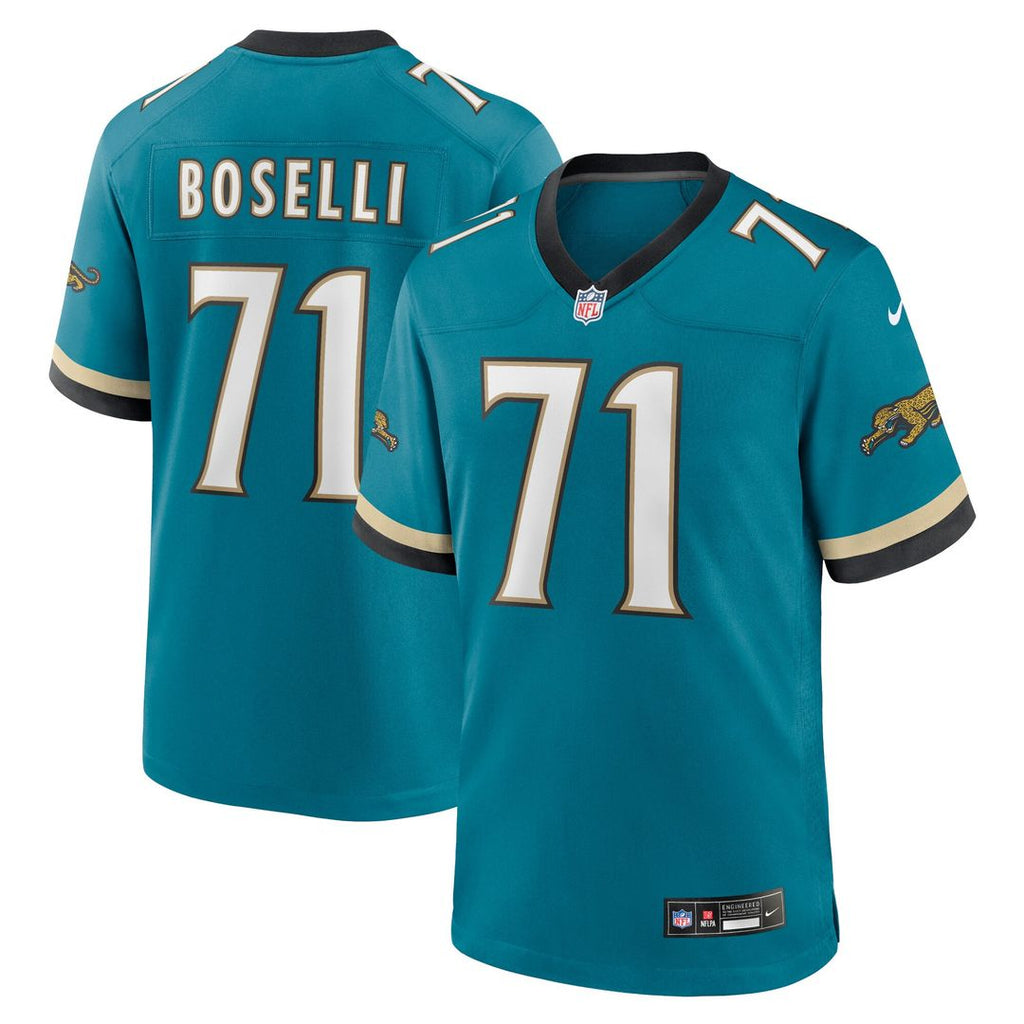 Tony Boselli Jacksonville Jaguars Nike Prowler Throwback Retired Player Game Official Jersey - Teal