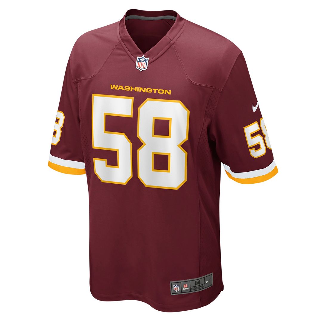 Shaka Toney Washington Football Team Nike Game Official Jersey - Burgundy