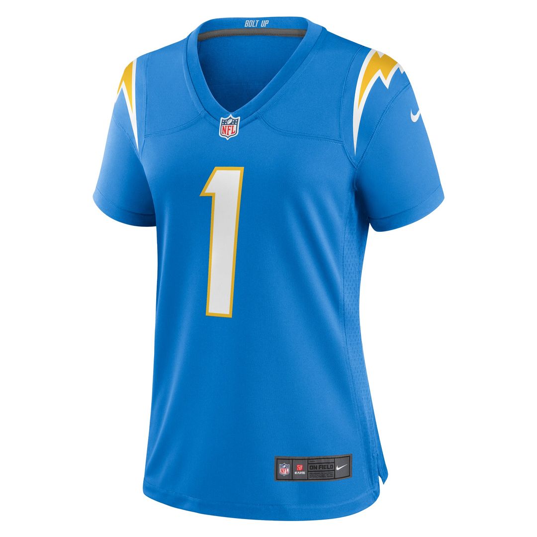 Number 1 Mom Los Angeles Chargers Nike Women's Game Official Jersey - Powder Blue