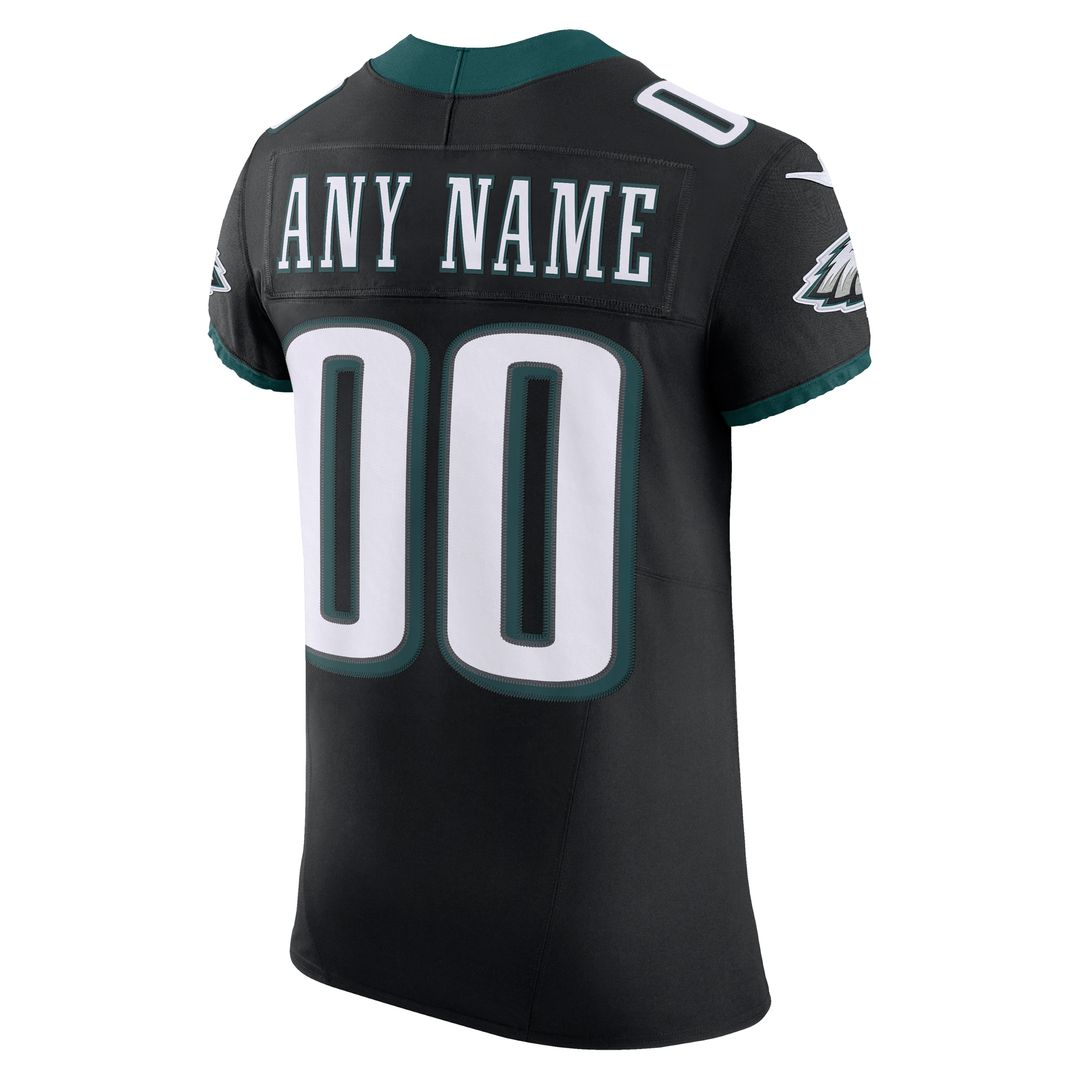 Philadelphia Eagles Nike Alternate Vapor F.U.S.E. Elite Custom Jersey - Black