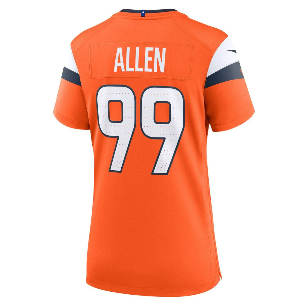 Zach Allen Denver Broncos Nike Women's Team Game Official Jersey -  Orange
