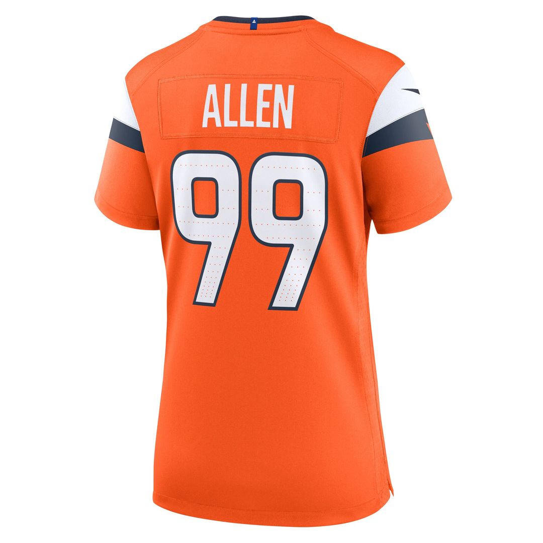 Zach Allen Denver Broncos Nike Women's Team Game Official Jersey -  Orange
