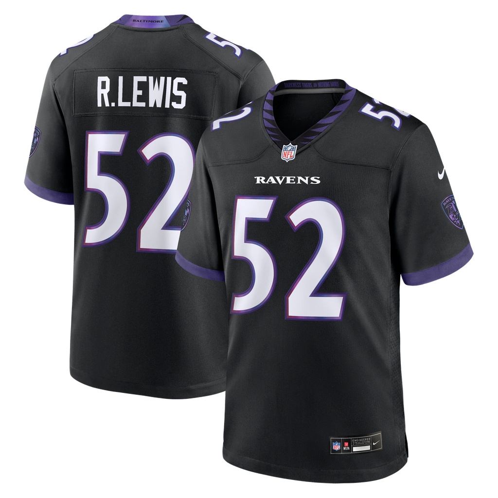 Ray Lewis Baltimore Ravens Nike Alternate Retired Player Game Official Jersey - Black