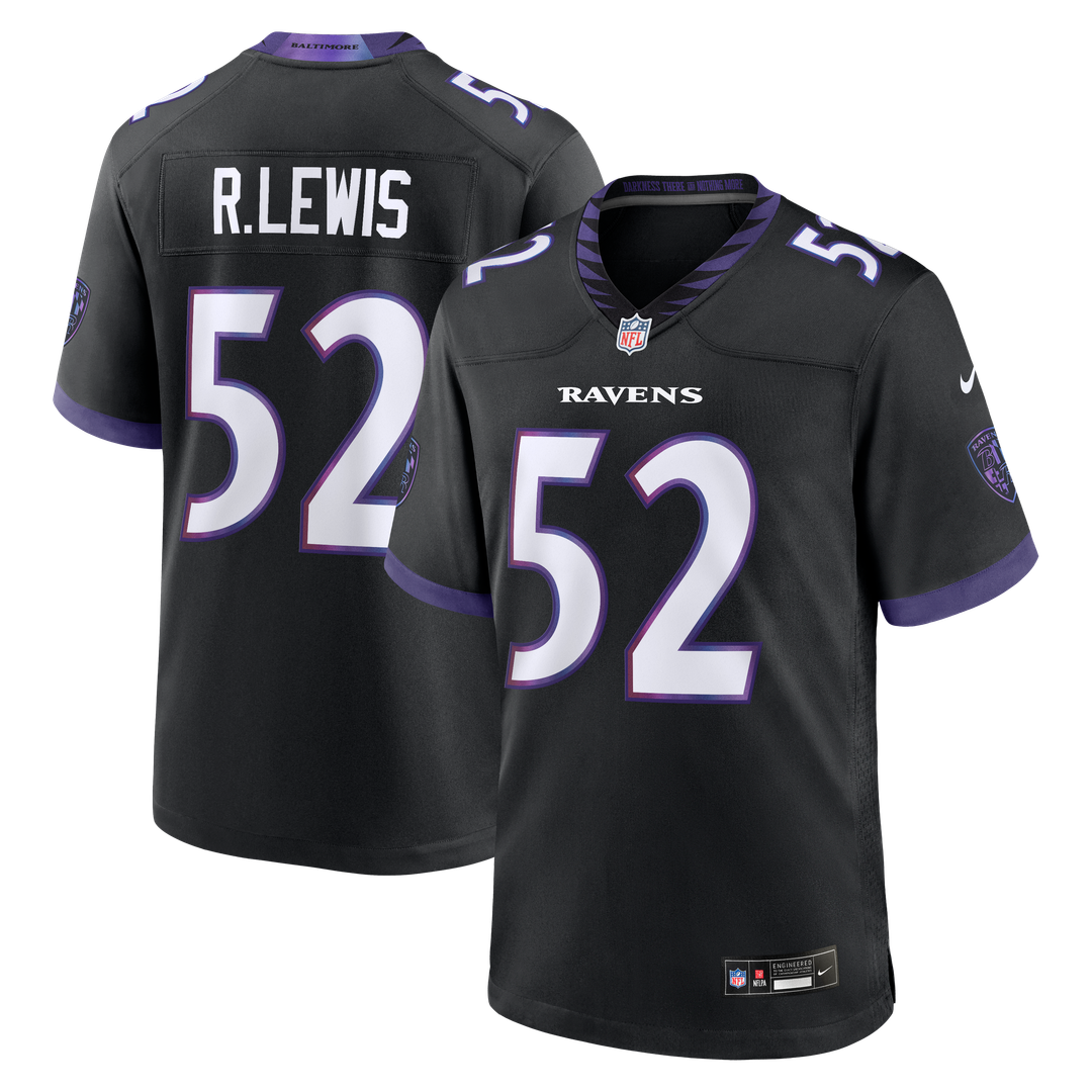 Ray Lewis Baltimore Ravens Nike Alternate Retired Player Game Official Jersey - Black