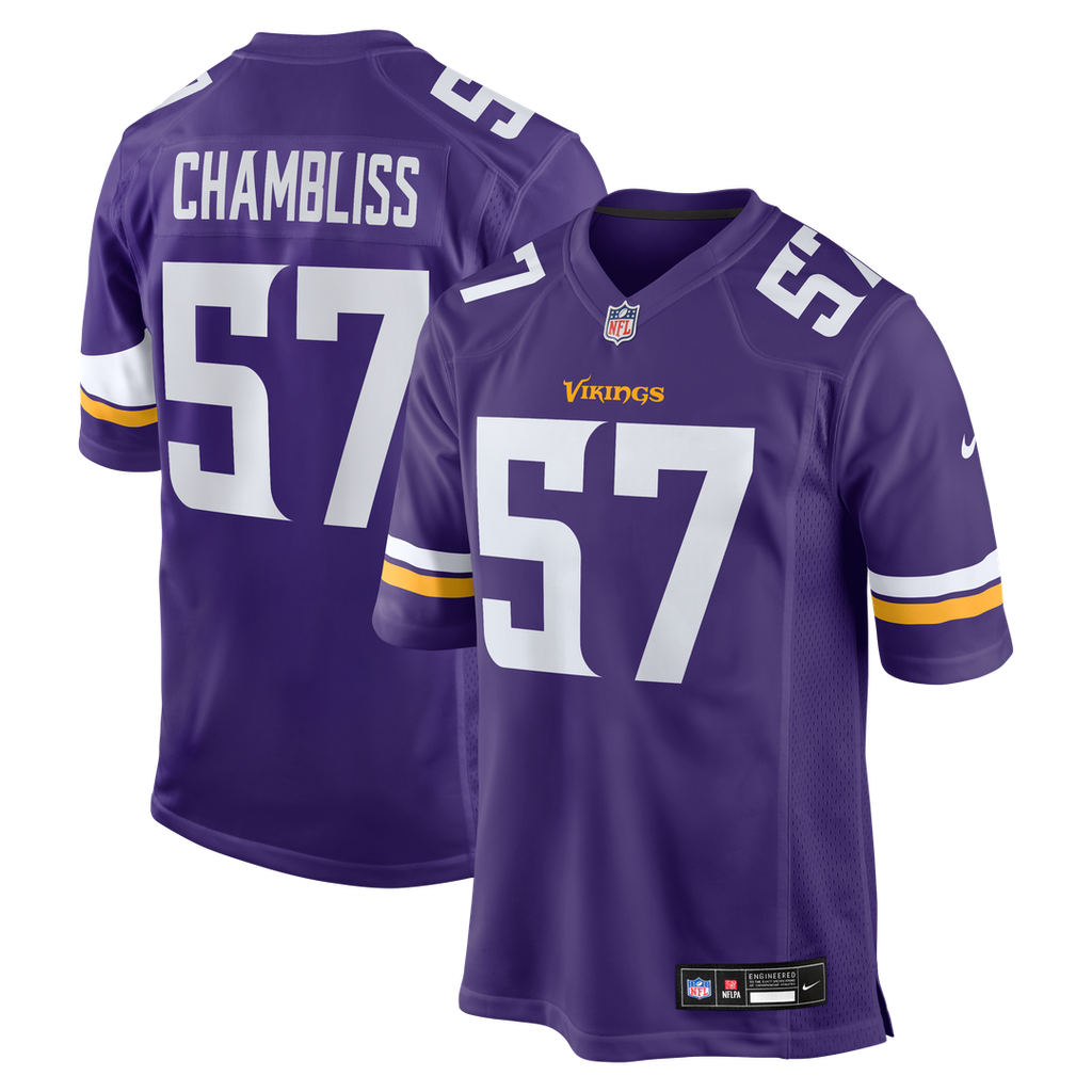 Chaz Chambliss Minnesota Vikings Nike Team Game Jersey - Purple