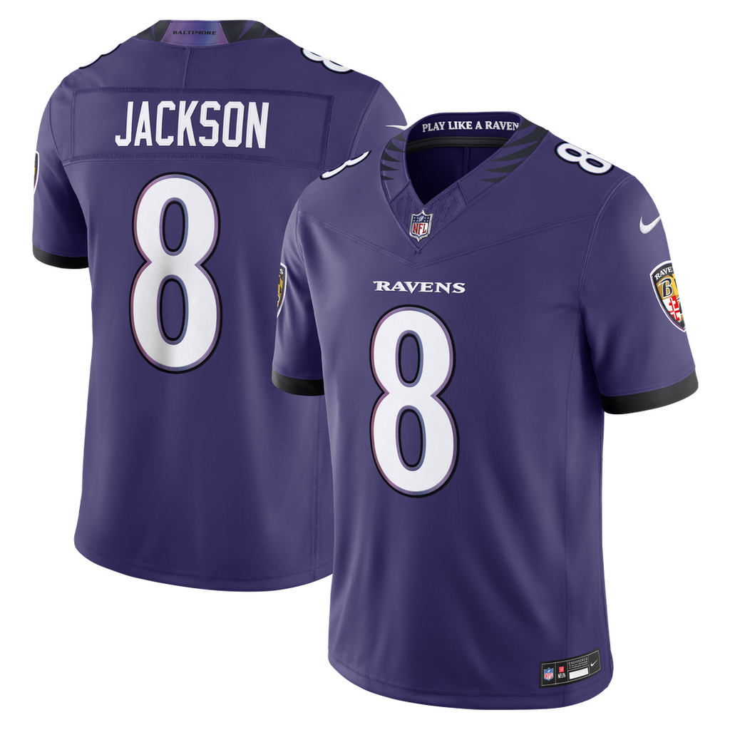 Lamar Jackson Baltimore Ravens Nike Vapor F.U.S.E. Stitched Limited Official Jersey - Purple