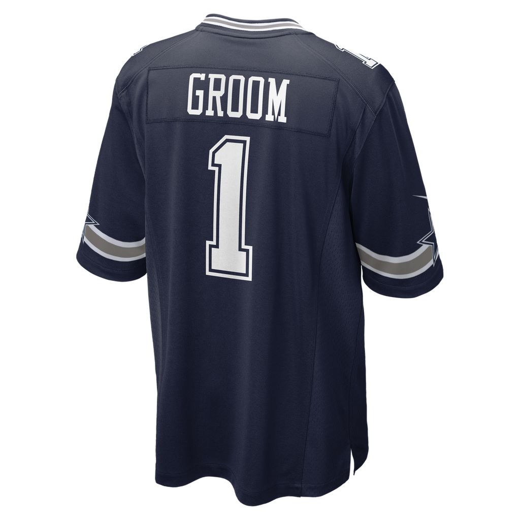 Number 1 Groom Dallas Cowboys Nike Game Official Jersey - Navy
