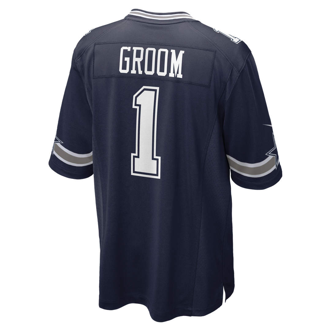 Number 1 Groom Dallas Cowboys Nike Game Official Jersey - Navy