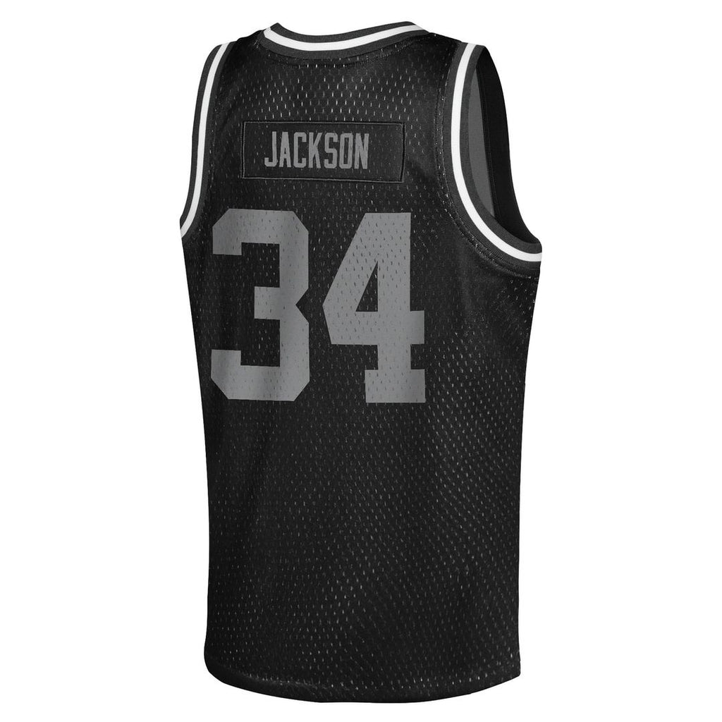 Bo Jackson Las Vegas Raiders Mitchell & Ness Youth Retired Player NFL Basketball Fashion Official Jersey - Black