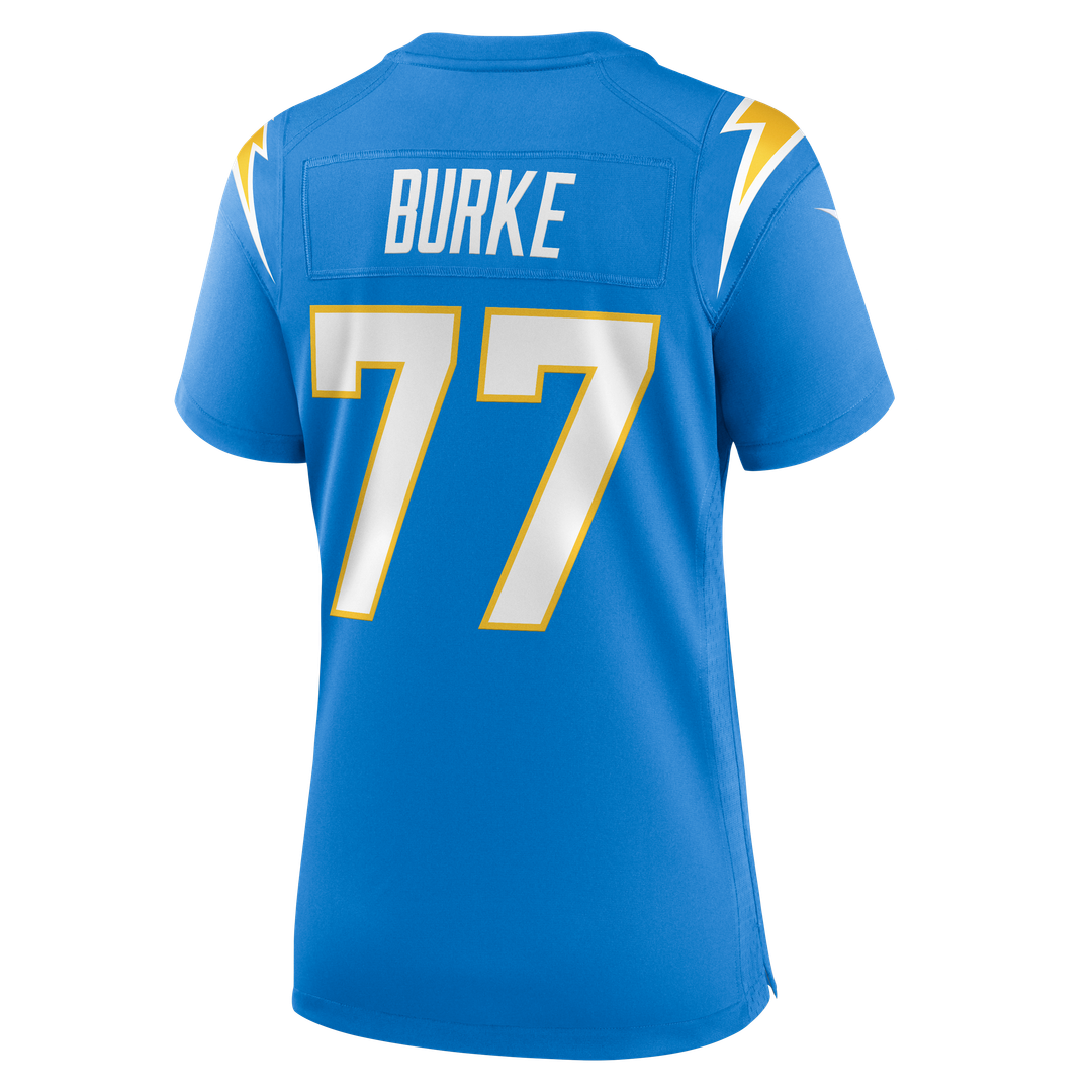 Travis Burke Los Angeles Chargers Nike Women's Team Game Jersey - Powder Blue