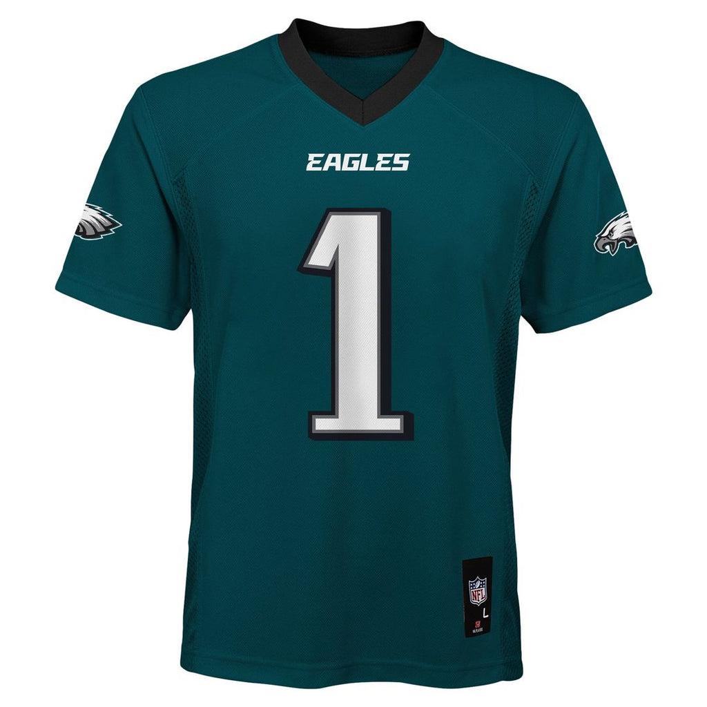 Jalen Hurts Philadelphia Eagles Youth Player Replica Jersey - Midnight Green