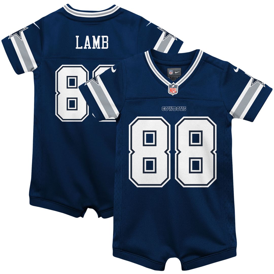 CeeDee Lamb Dallas Cowboys Nike Infant Game Official Jersey Romper - Navy