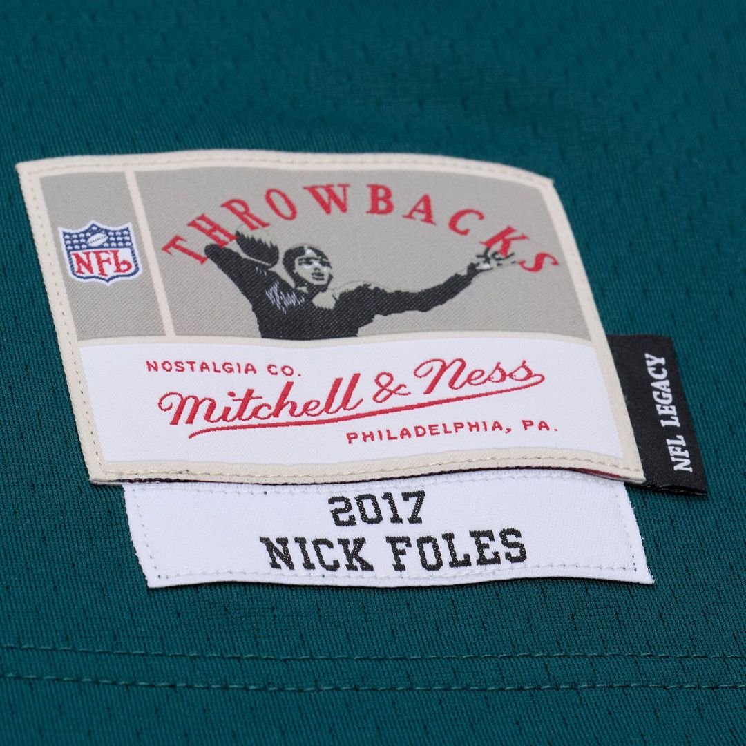 Nick Foles Philadelphia Eagles Mitchell & Ness Legacy Replica Official Jersey - Midnight Green