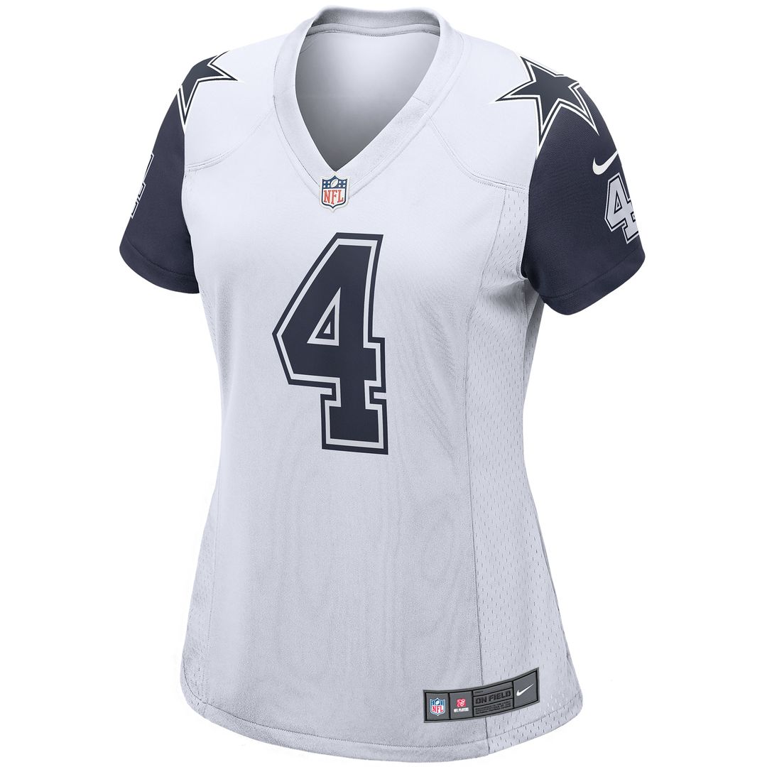 Dak Prescott Dallas Cowboys Nike Women's Alternate Game Official Jersey - White