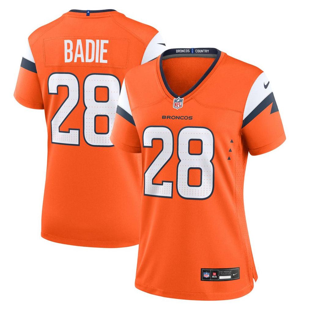 Tyler Badie Denver Broncos Nike Women's Team Game Official Jersey -  Orange