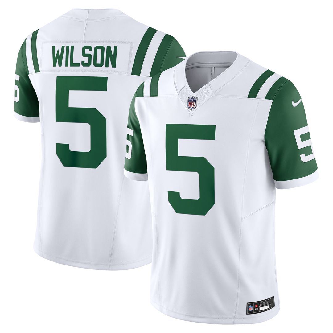 Garrett Wilson New York Jets Nike Classic Alternate Vapor F.U.S.E. Limited Official Jersey - White