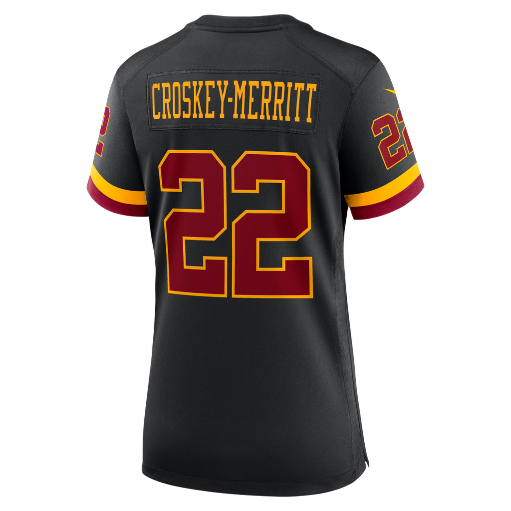 Jacory Croskey-Merritt Washington Commanders Nike Women's Hail Raiser Alternate Game Official Jersey - Black