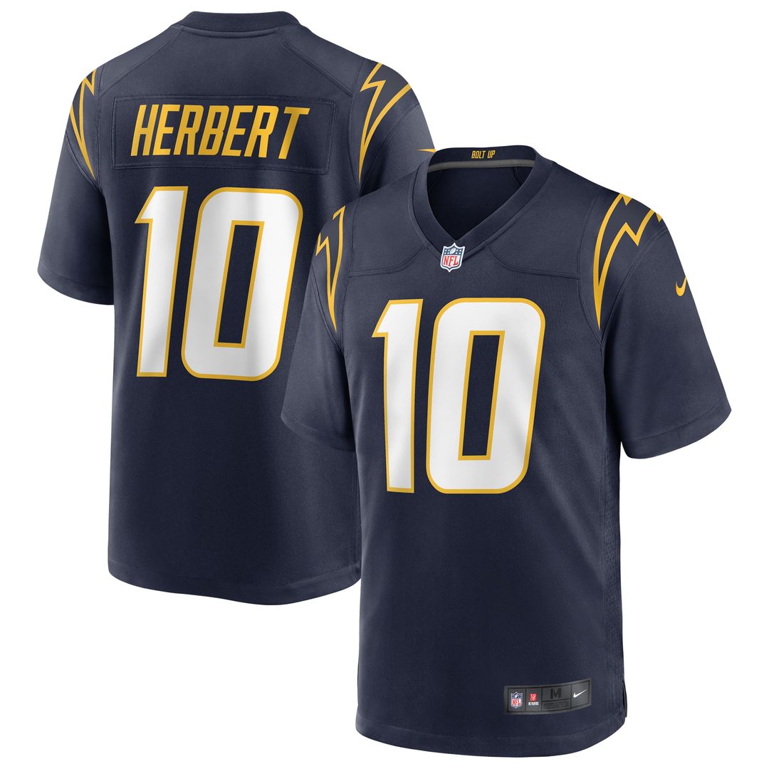 Justin Herbert Los Angeles Chargers Nike Alternate Game Official Jersey - Navy