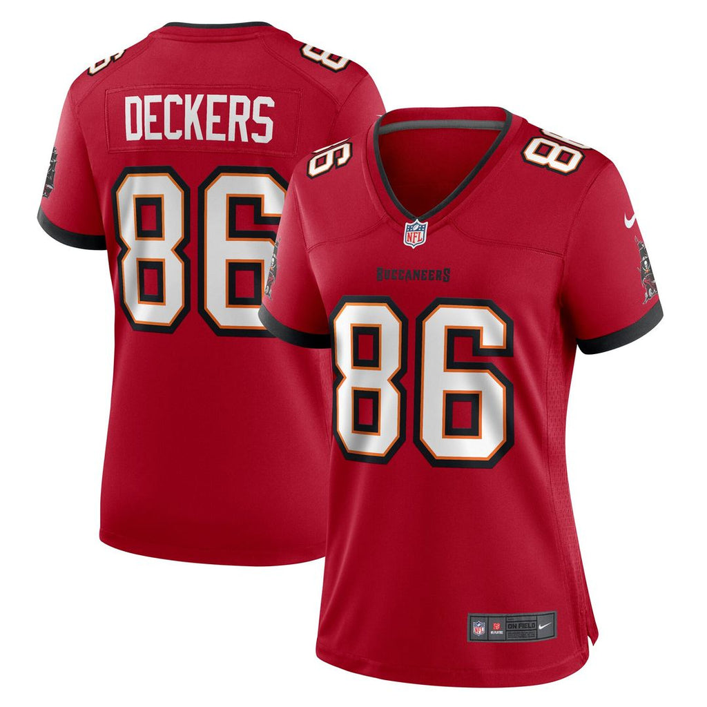 Evan Deckers Tampa Bay Buccaneers Nike Women's Team Game Official Jersey -  Red