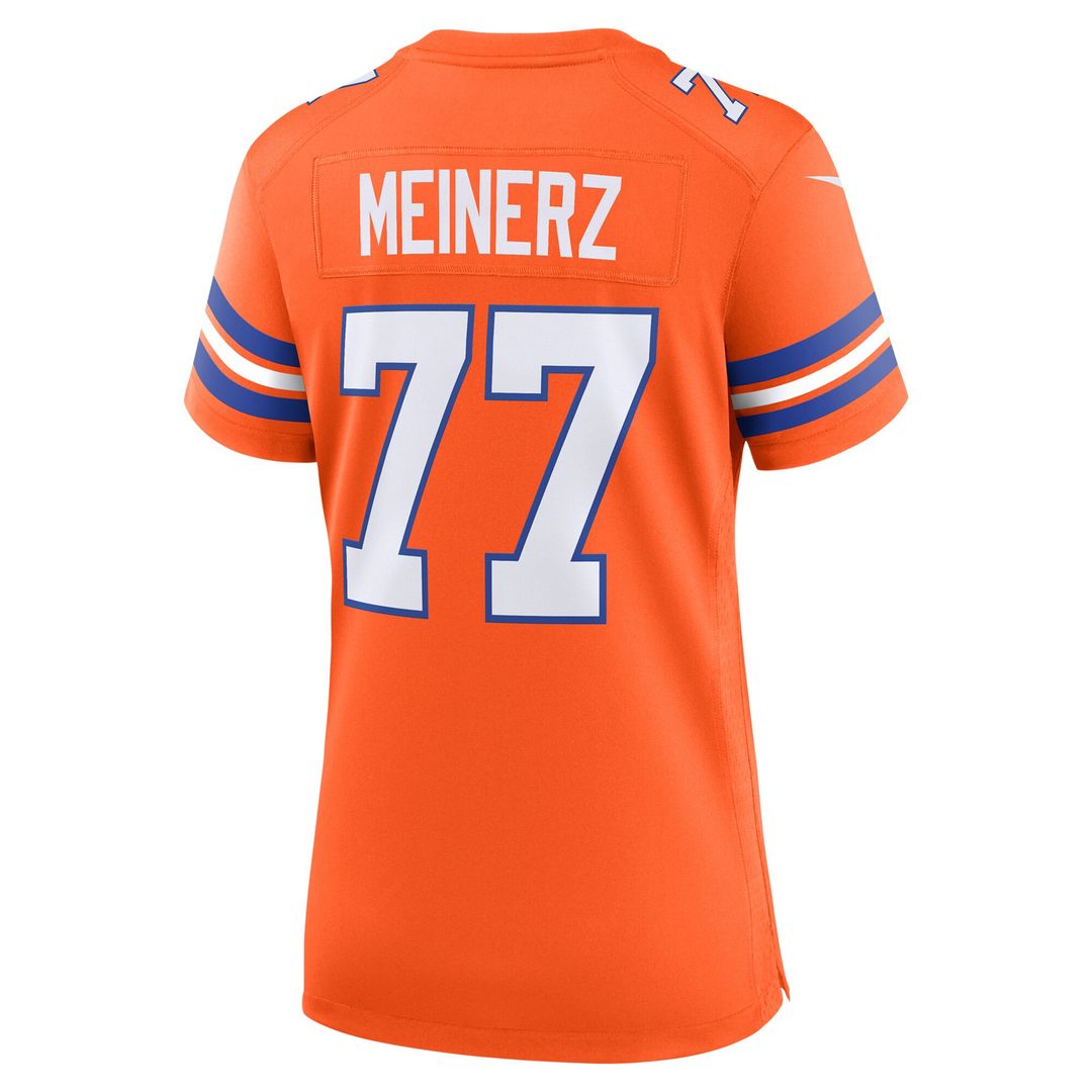 Quinn Meinerz Denver Broncos Nike Women's Mile High Collection 1977 Throwback Player Game Official Jersey - Orange
