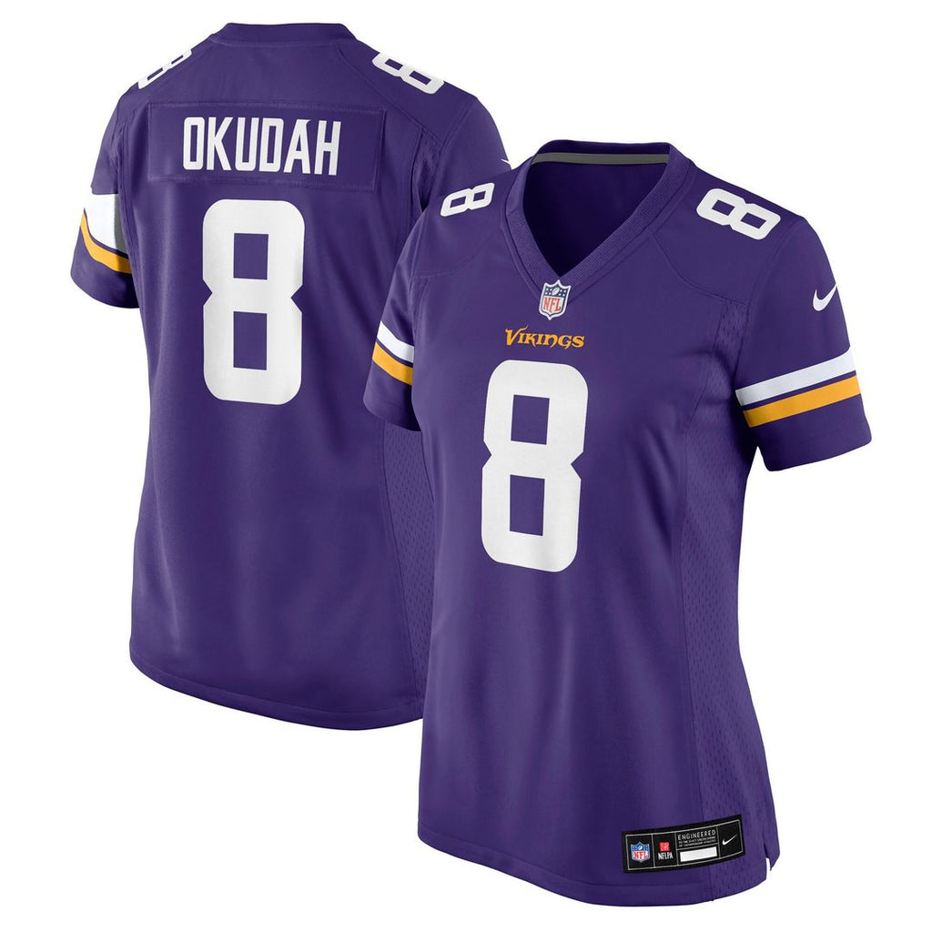 Jeff Okudah Minnesota Vikings Nike Women's Team Game Jersey - Purple