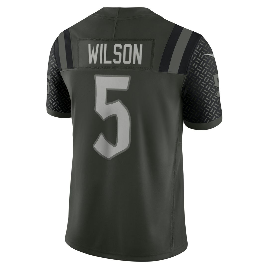 Garrett Wilson New York Jets Nike 2025 Rivalries Collection Stitched Limited Official Jersey - Gotham Green