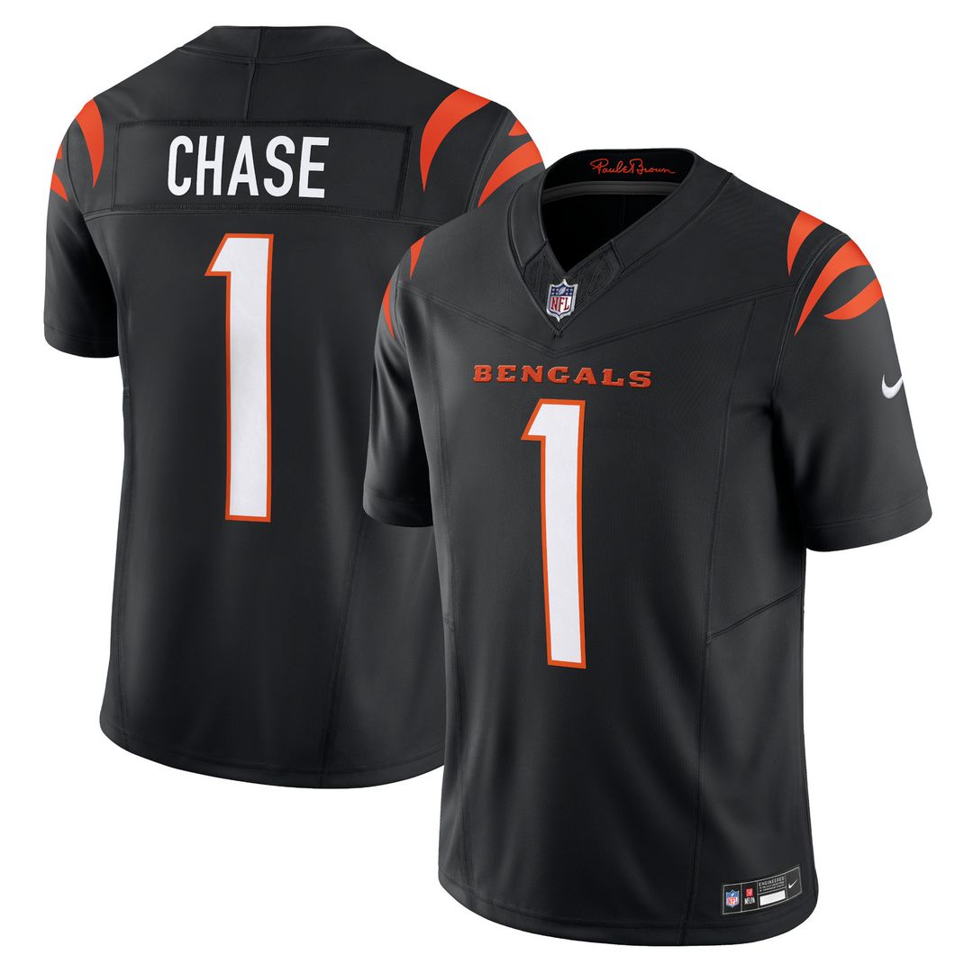 Ja'Marr Chase Cincinnati Bengals Nike Vapor F.U.S.E. Limited Official Jersey - Black