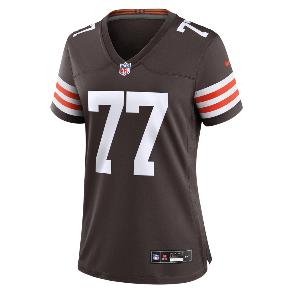 Zion Johnson Cleveland Browns Nike Women's Team Game Jersey - Brown