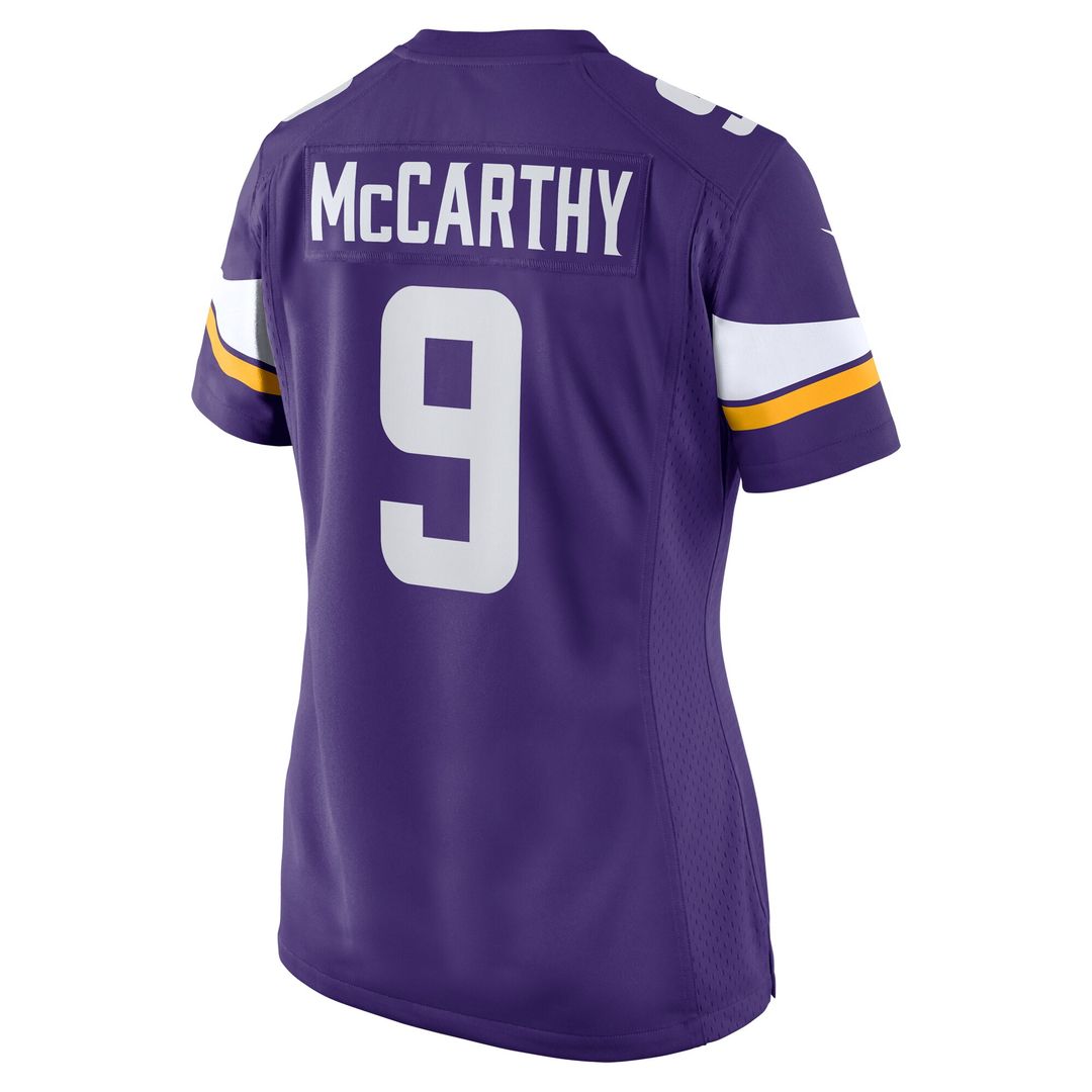 J.J. McCarthy Minnesota Vikings Nike Women's Player Game Jersey - Purple