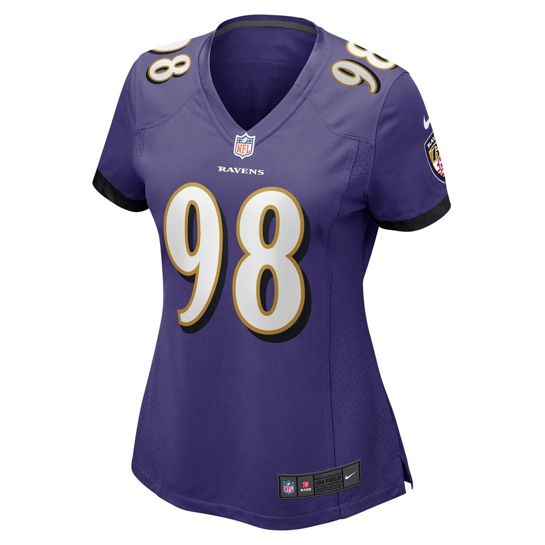 Travis Jones Baltimore Ravens Nike Women's Player Game Official Jersey - Purple